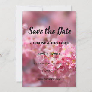 Elegant Cherry blossom Sakura Floral Wedding Save The Date