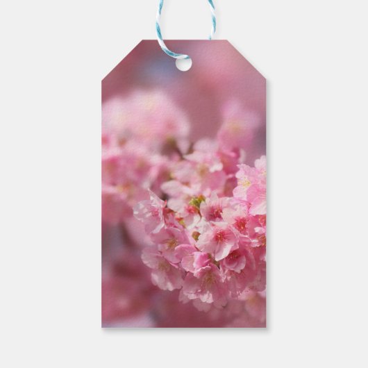 Elegant Cherry blossom Sakura Natuur Wedding Cadeaulabel (Achterkant)