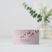 Elegant Cherry Blossom SPRING Pink Visitekaartjes (Staand voorkant)