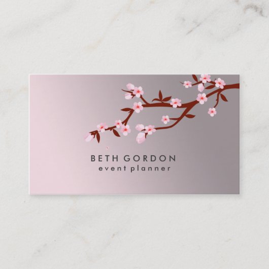 Elegant Cherry Blossom SPRING Pink Visitekaartjes (Voorkant)