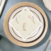 Elegant Cherry Blossom Tablecloth Set Servet