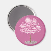 Elegant Cherry Blossom Tree Magnet (Voorkant / Achterkant)