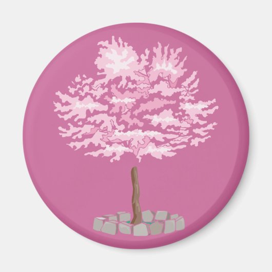 Elegant Cherry Blossom Tree Magnet (Voorkant)