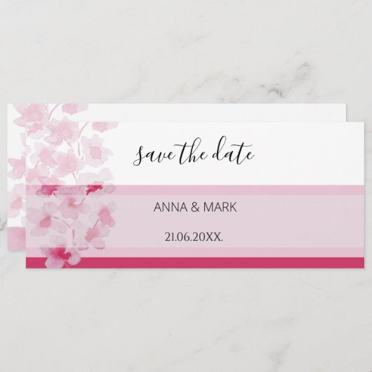 Elegant Cherry Blossom Waterverf Handgeschilderd (Voorkant / Achterkant)