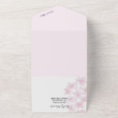 Elegant Cherry Blossom Waterverf Handgeschilderd All In One Uitnodiging (Buitenkant)