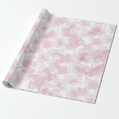 Elegant Cherry Blossom Waterverf Handgeschilderd Cadeaupapier (Uitgerold)