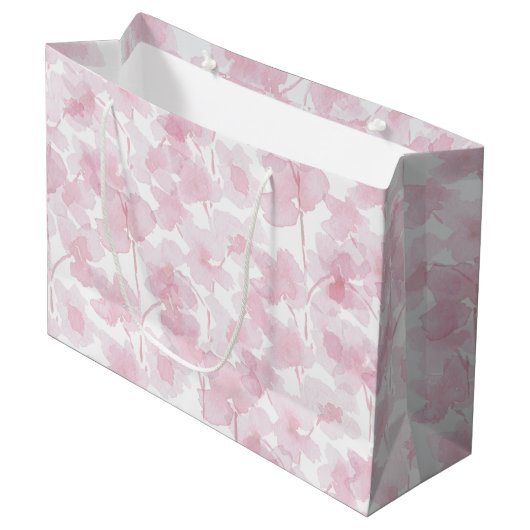 Elegant Cherry Blossom Waterverf Handgeschilderd Groot Cadeauzakje (Voorkant Gekanteld)