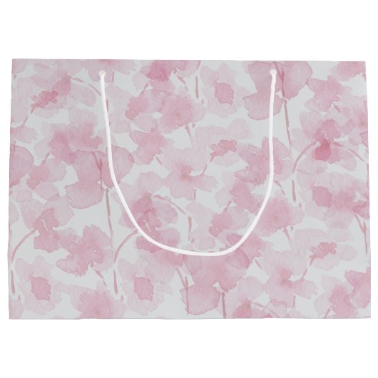 Elegant Cherry Blossom Waterverf Handgeschilderd Groot Cadeauzakje (Achterkant)
