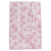Elegant Cherry Blossom Waterverf Handgeschilderd Medium Cadeauzakje (Achterkant)