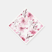 Elegant Cherry Blossom Waterverf Pattern Servet (Hoek)