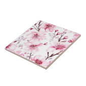 Elegant Cherry Blossom Waterverf Pattern Tegeltje (Zijkant)