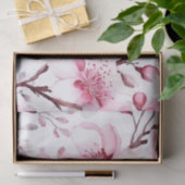 Elegant Cherry Blossom Waterverf Pattern Tissuepapier (Geschenk)