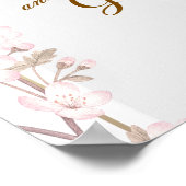 Elegant Cherry Blossom Wedding Cards & Gifts Poster (Hoek)
