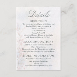 Elegant Cherry Blossom Wedding Details Card Informatiekaartje