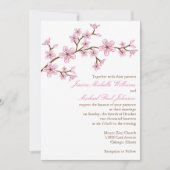 Elegant Cherry Blossom Wedding Kaart (Voorkant)