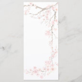 Elegant Cherry Blossom Wedding Menu (Achterkant)