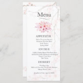Elegant Cherry Blossom Wedding Menu (Voorkant / Achterkant)
