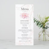 Elegant Cherry Blossom Wedding Menu (Staand voorkant)