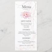 Elegant Cherry Blossom Wedding Menu (Voorkant)
