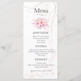 Elegant Cherry Blossom Wedding Menu