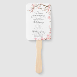 Elegant Cherry Blossom Wedding Programme Handwaaier