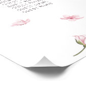 Elegant Cherry Blossom Wedding Seding Chart Perfect Poster (Hoek)