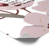 Elegant Cherry Blossom Wedding Seding Chart Poster (Hoek)