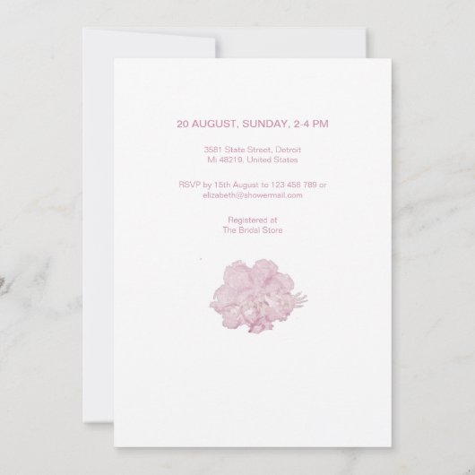 Elegant Cherry Blossoms Baby shower Wit Kaart (Achterkant)