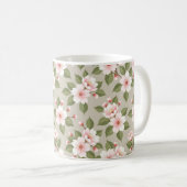Elegant cherry blossoms seamless pattern koffiemok (Voorkant rechts)