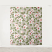 Elegant cherry blossoms seamless pattern wandkleed (Voorkant)