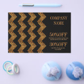 elegant chevron geometrisch patroon luipaardprint flyer (Enkel)