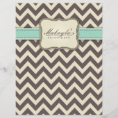 Elegant Chevron Modern Brown, Green and Beige Flyer (Voorkant)