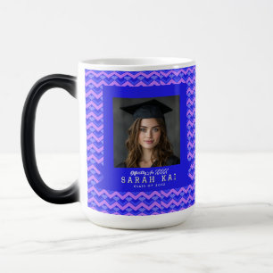 Elegant Chevron Patroon Afstudeerfeest Magische Mok