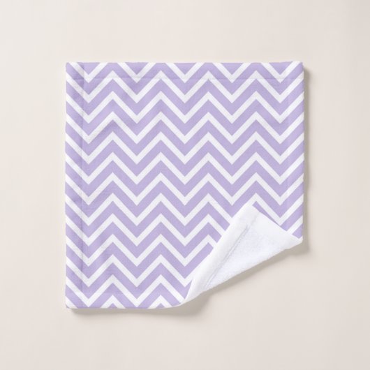 Elegant Chevron Pattern on Gray and White Bad Handdoek (Wasdoekje)