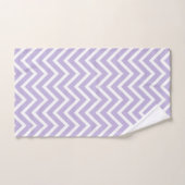 Elegant Chevron Pattern on Gray and White Bad Handdoek (Handdoek)