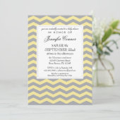 Elegant Chevron Unisex Baby shower Uitnodiging (Staand voorkant)