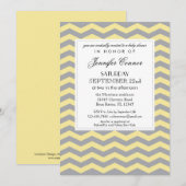 Elegant Chevron Unisex Baby shower Uitnodiging (Voorkant / Achterkant)