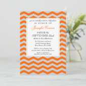 Elegant Chevron Unisex Baby shower Uitnodiging (Staand voorkant)