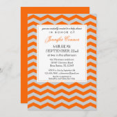 Elegant Chevron Unisex Baby shower Uitnodiging (Voorkant / Achterkant)