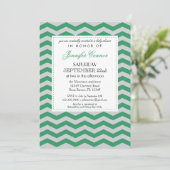Elegant Chevron Unisex Baby shower Uitnodiging (Staand voorkant)