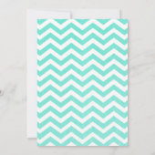 Elegant Chevron Zigzag Bridal Shower Invitations Kaart (Achterkant)