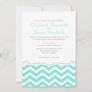 Elegant Chevron Zigzag Wedding Invitations Kaart