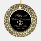 Elegant Chic 50th Wedding Jubileum Keramisch Ornament (Voorkant)