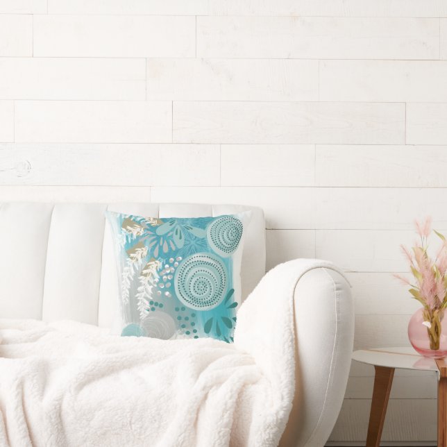 Elegant chic Abstract Floral Kussen (Bank)