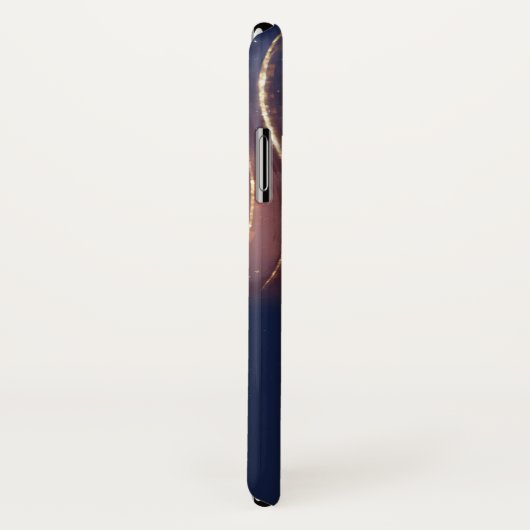 Elegant Chic Abstract Lines, Navy Blue Case-Mate iPhone Case (Achterkant / rechts)