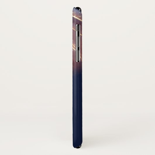 Elegant Chic Abstract Lines, Navy Blue Case-Mate iPhone Case (Achterkant/links)