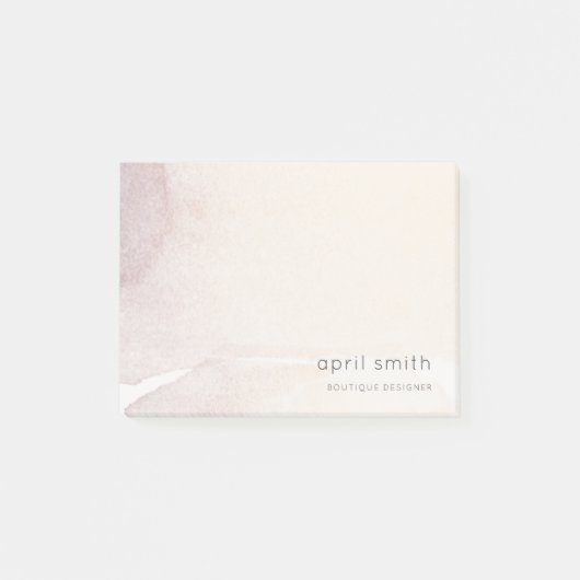 Elegant Chic Abstract Roos Gold Paarse Waterverf Post-it® Notes (Voorkant)