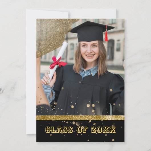 Elegant Chic Afstuderen Kaart (Achterkant)