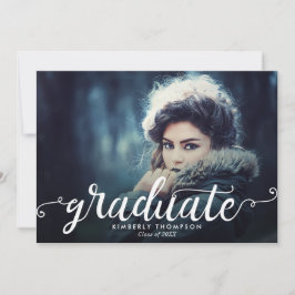 Elegant Chic Afstuderen Modern Hand Lettering Anno Aankondiging
