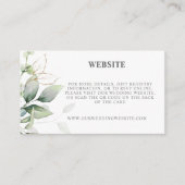 Elegant chic airy eucalyptus QR Code website Informatiekaartje (Voorkant)